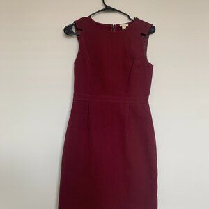 J. Crew Maroon Sleeveless Cocktail Dress